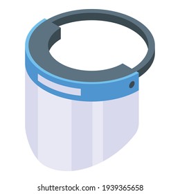 Protector face shield icon. Isometric of Protector face shield vector icon for web design isolated on white background