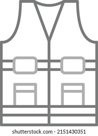 Vektorsymbol von Protector Vest. Kann für Druck-, Mobil- und Web-Anwendungen verwendet werden.