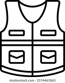 Protector Vest vector icon. Can be used for printing, mobile and web applications.