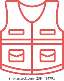 Protector Vest vector icon. Can be used for printing, mobile and web applications.