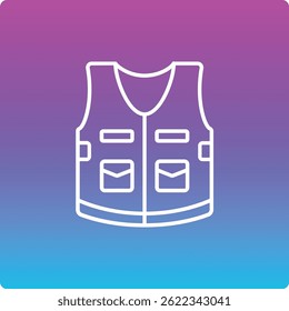 Ícone de vetor Protetor Vest. Pode ser usado para impressão, aplicativos móveis e da Web.