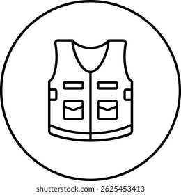 Ícone de vetor Protetor Vest. Pode ser usado para impressão, aplicativos móveis e da Web.