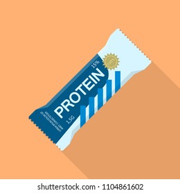 Protein Bar Icon. Flat Illustration Of Protein Bar Vector Icon For Web Design