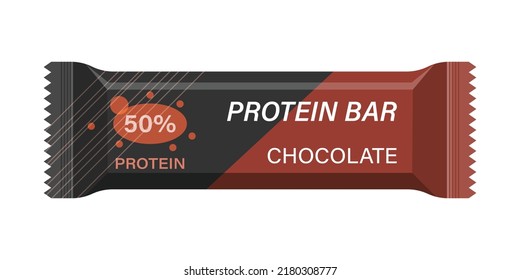 Protein bar icon in flat style. Fitness dessert vector illustration on isolated background. Energy nutrient sign business concept.