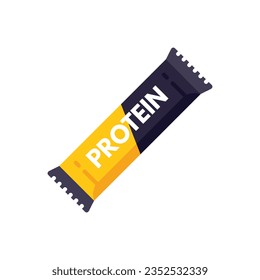 Proteinleiste Symbol flacher Vektorgrafik. Sporternährung. Gymnasialfutter einzeln