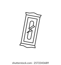 Protein bar icon Vector flat thin line illustration