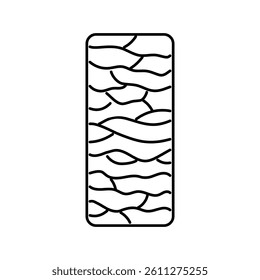protein bar snack food line icon vector. protein bar snack food sign. isolated contour symbol black illustration
