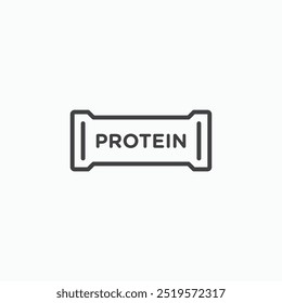 Protein barlinesimple icon in line style.