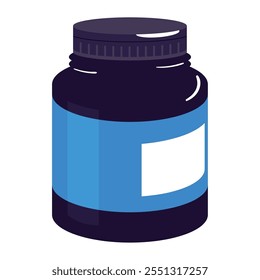 frasco de proteína estilo de vida saudável isolado