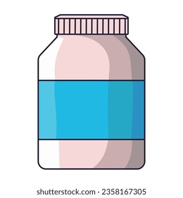protein bottle template icon isolated