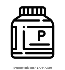 protein can icon vector. protein can sign. isolated contour symbol illustration