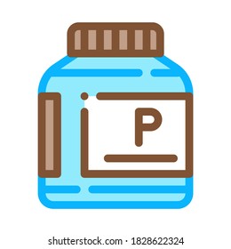 protein can icon vector. protein can sign. color symbol illustration