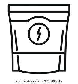 Protein can jar icon outline vector. Sport nutrition. Gym food