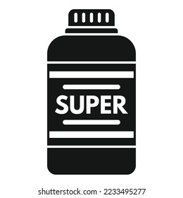 Protein can jar icon simple vector. Sport nutrition. Gym food