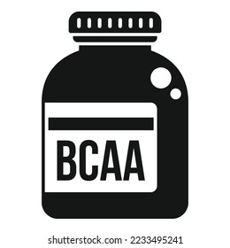 Protein canister icon simple vector. Sport supplement. Gym food
