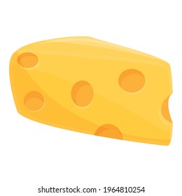 Protein cheese icon. Cartoon of Protein cheese vector icon for web design isolated on white background