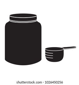 Protein container illustration. Vector