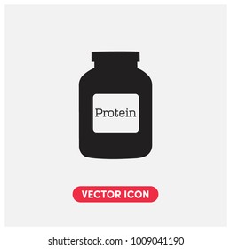 Protein Container Vector Icon Illustration