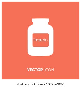 Protein Container Vector Icon Illustration