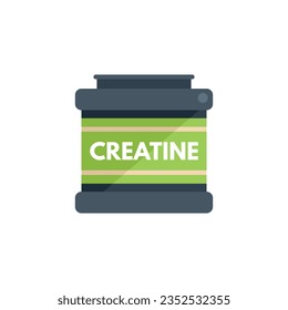Protein energy icon flat vector. Sport nutrition. Gym food isolated