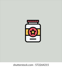 protein icon flat design