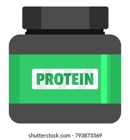 Protein icon. Flat illustration of protein vector icon for web.