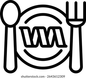 protein icon illustration design with outline, this is not made from any AI generation