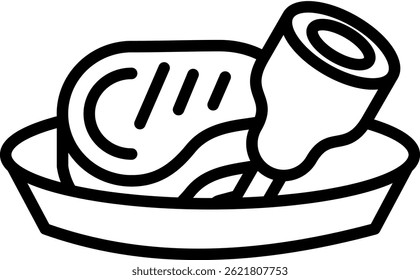Protein Icon Line Vector Illustration