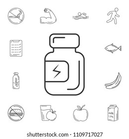 Protein icon. Simple element illustration. Protein symbol design from Gym and Health collection set. Can be used for web and mobile on white background