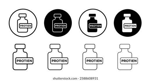 Protein icon Simple outline vector logo
