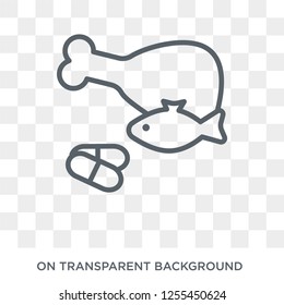Protein icon. Trendy flat vector Protein icon on transparent background from Gym and fitness collection. High quality filled Protein symbol use for web and mobile