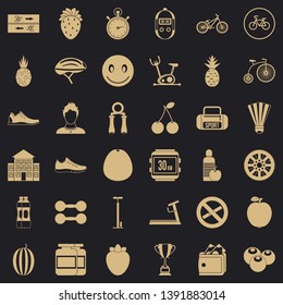 Protein icons set. Simple style of 36 protein vector icons for web for any design