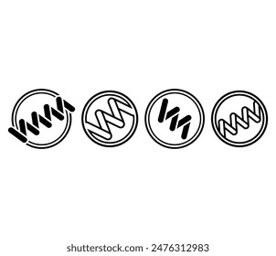 iconos de proteínas símbolo diseño de Vector color blanco negro círculo ilustración colecciones Conjuntos