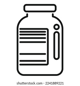 Protein jar icon outline vector. Sport food. Diet workout