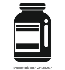 Protein jar icon simple vector. Sport food. Diet workout