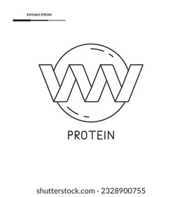 Protein Line Icon Vector Design.
