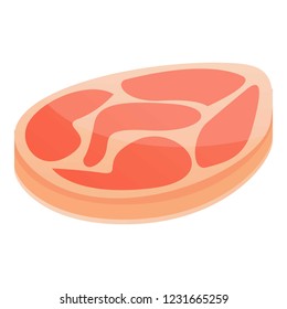 Protein meat steak icon. Cartoon of protein meat steak vector icon for web design isolated on white background