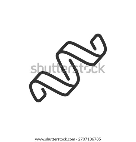 Protein molecule, linear icon. Biochemistry and molecular structure concept. Line with editable stroke.