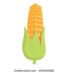 Protein nutrient corn icon. Cartoon of Protein nutrient corn vector icon for web design isolated on white background