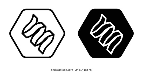 Protein outlined icon vector collection.