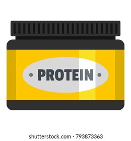 Protein packing icon. Flat illustration of protein packing vector icon for web.