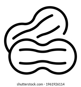 Protein peanut icon. Outline Protein peanut vector icon for web design isolated on white background