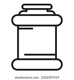 Protein pot icon outline vector. Food nutrition. Fat health