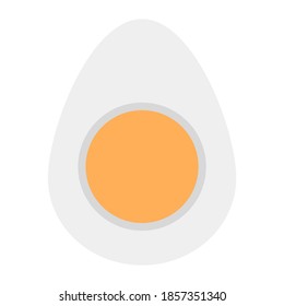 Protein rich boiled egg, editable flat icon  