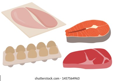 Protein Salmon Egg packaging Meat Chiken breast
