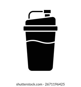 protein shake bottle icon vector design template simple and clean