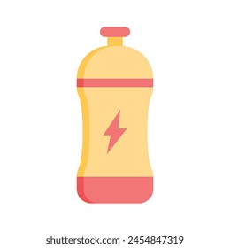 Protein shake, flat style icon of energy drink, customizable vector