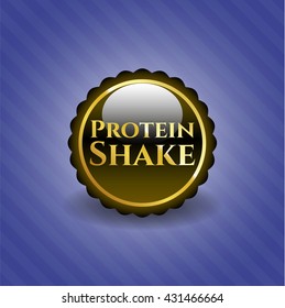 Protein Shake gold shiny emblem