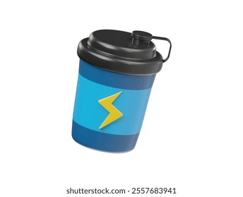  Protein shake icon 3d render