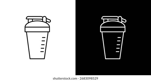 Icono de batido de proteínas en trazo editable. Ilustración vectorial EPS 10.